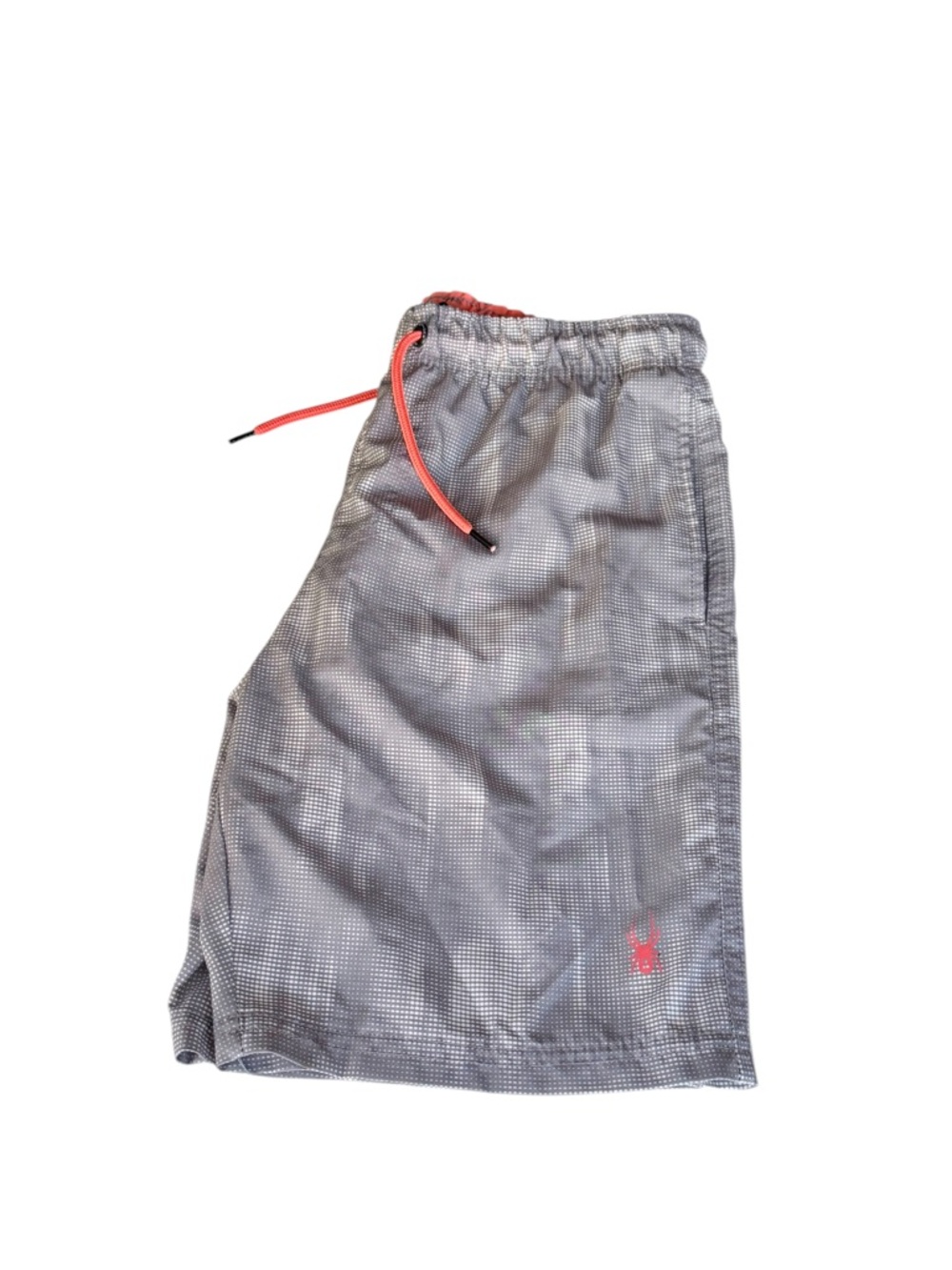 Spyder Gray Kids Shorts with Coral Drawstring
